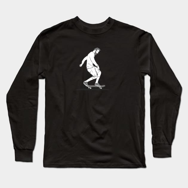 Skateboarder Long Sleeve T-Shirt by TambuStore